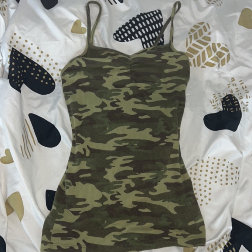 y2k camo tank top